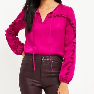 NWT Loft Ruffle Poet Blouse